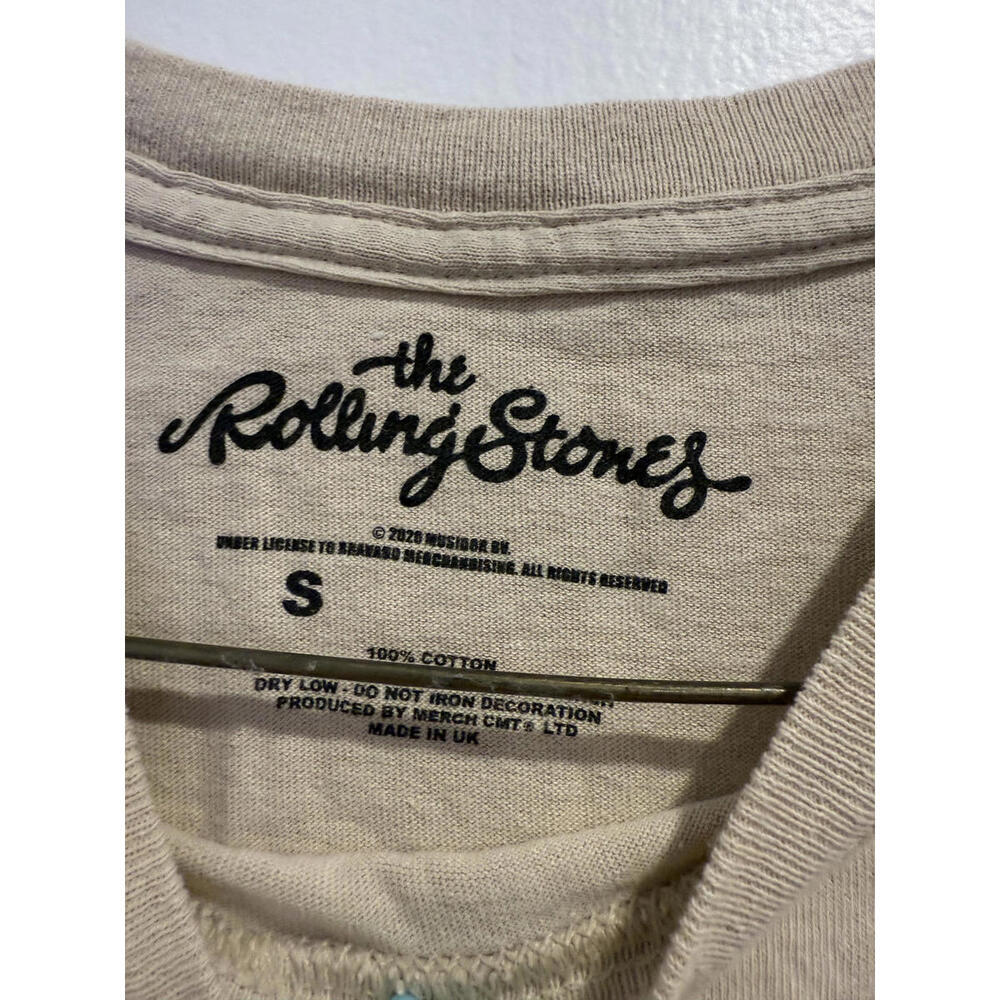 The Rolling Stones Leopard Print Tongue Graphic Cropped T-Shirt Size S - Picture 3 of 4